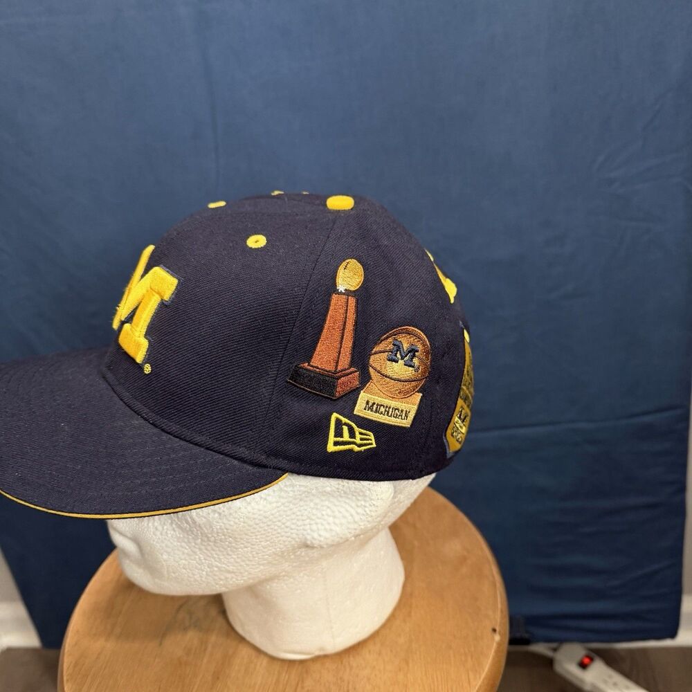 Michigan Wolverines Football Basketball National Champions New Era Hat Cap RARE
